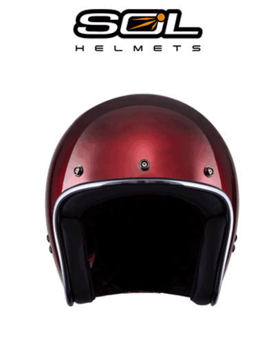 SOL AO-1G 와인 레드 클래식 헬멧
