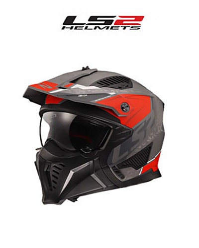 LS2 헬멧 OF606 DRIFTER DEVOR MATT SILVER RED