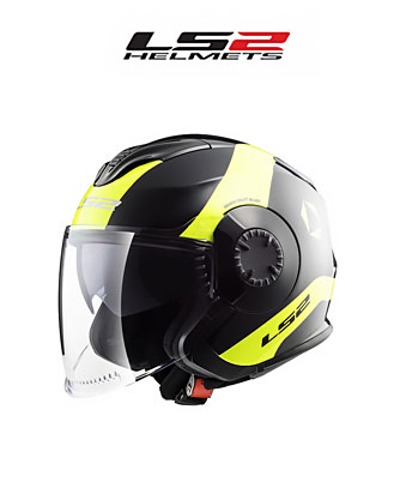 LS2 헬멧 OF570 VERSO TECHNIK BLACK YELLOW